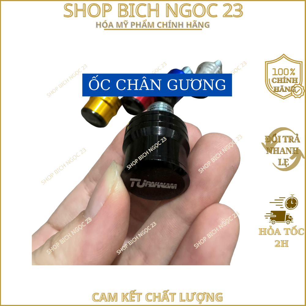 Ốc chân gương nắp chụp - chân 10ly cho các dòng xe, nhiều màu sắc lụa chọn