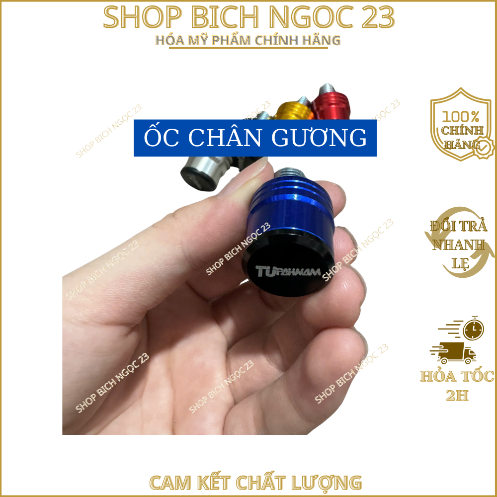 Ốc chân gương nắp chụp - chân 10ly cho các dòng xe, nhiều màu sắc lụa chọn