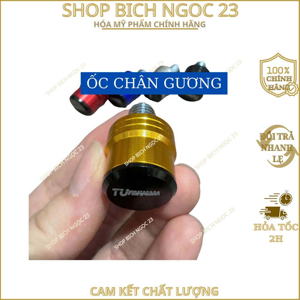Ốc chân gương nắp chụp - chân 10ly cho các dòng xe, nhiều màu sắc lụa chọn