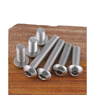 50 cái M3, M4 ,M5  bulong lục giác chìm đầu cầu inox201 M3-M5
