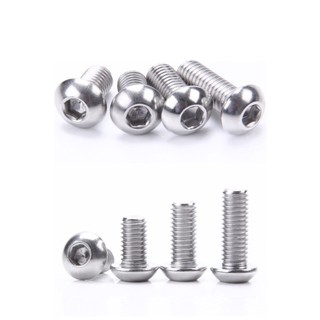 50 cái M3, M4 ,M5  bulong lục giác chìm đầu cầu inox201 M3-M5