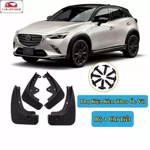 Chắn Bùn Mazda CX3 Chất Liệu Nhựa Dẻo Bộ 4 Chiếc Có Kèm Ốc Vít