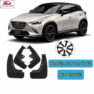 Chắn Bùn Mazda CX3 Chất Liệu Nhựa Dẻo Bộ 4 Chiếc Có Kèm Ốc Vít