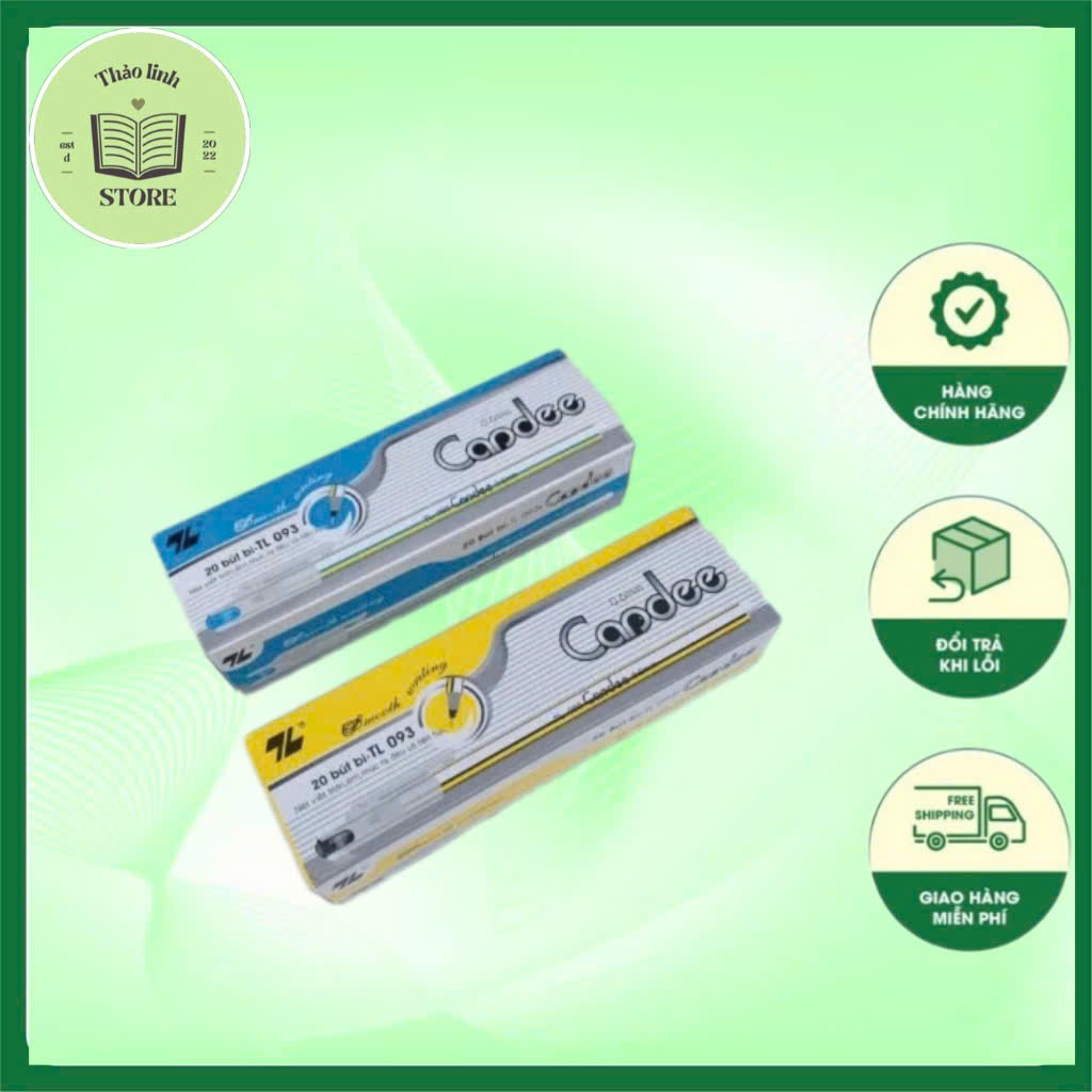 Combo Bút bi Thiên Long TL-093 - Bút bi nến viết ngòi 0,6mm