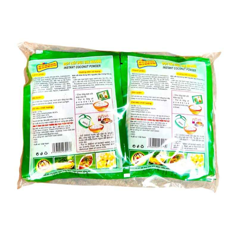 Combo 10gói bột cốt dừa tan nhanh (gói 50gr)