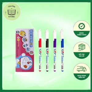 Combo 20 chiếc bút Doraemon Thieen LoOng Gel-012 đầu 0.5mm màu mực xanh, đen cho học sinh tiểu học