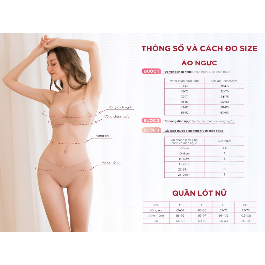 Ảnh Quần lót ROSABELLA cạp trung, mông tròn kết hợp cùng phản ren viền đùi tăng thêm về nữ tính RS38 2