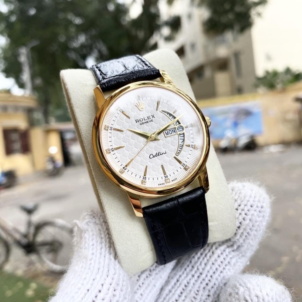 Đồng Hồ Nam RoLex Sapphire R031 Case 38mm Mặt TRẮNG trăng khuyết Máy ...