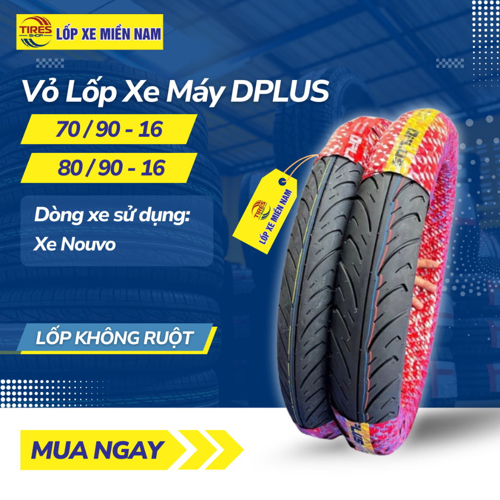 Vỏ Lốp Xe Nouvo - Vỏ Lốp Đúc Không Ruột DPLUS Chính Hãng | Shopee Việt Nam