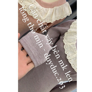 Váy len nữ sang chảnh chất len lông thỏ mềm mịn tôn dáng body dáng dài cổ may bèo thời trang nữ