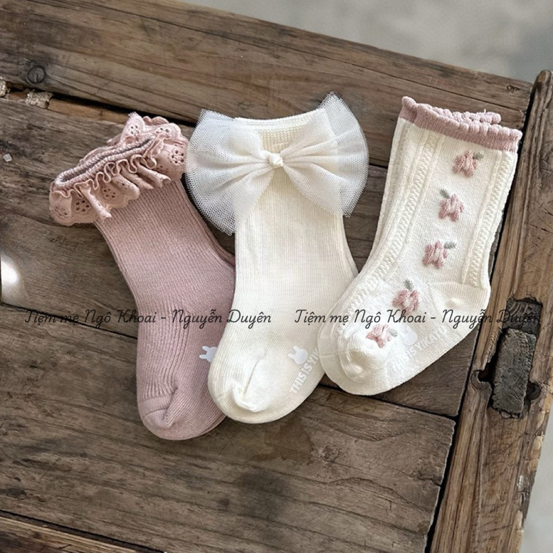 [MD170] YIKATU 1-2tuổi  Tất cổ cao có đế chống trơn trượt cao cấp cho bé