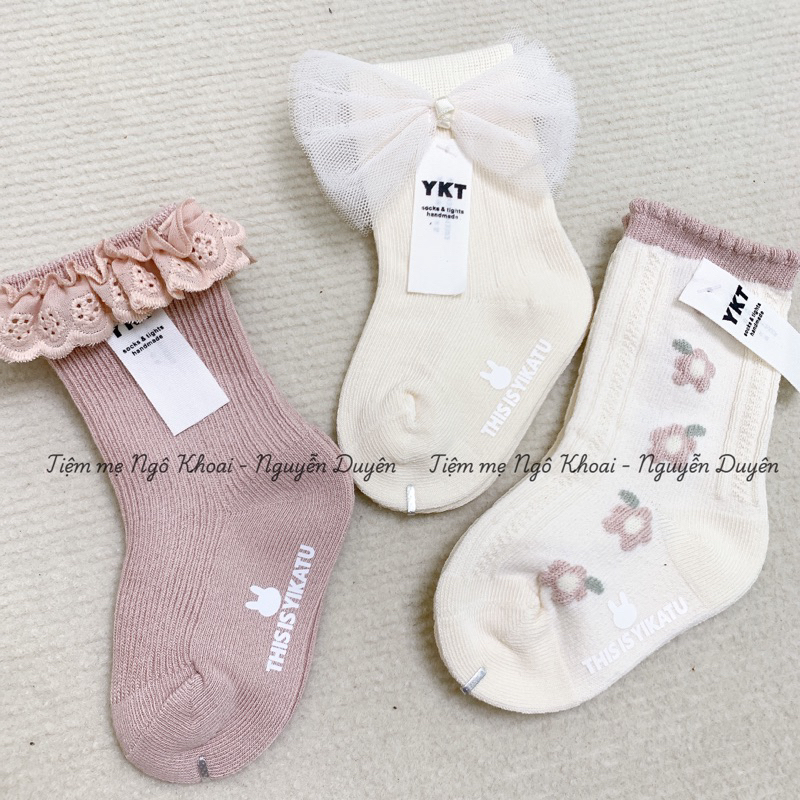 [MD170] YIKATU 1-2tuổi  Tất cổ cao có đế chống trơn trượt cao cấp cho bé