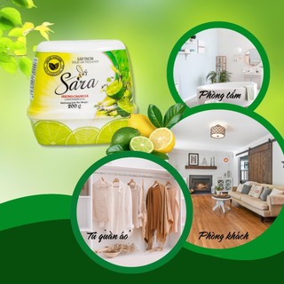 Sáp thơm phòng 2 tầng Sara 200g khử mùi đa năng hương Chanh & Sả - SPCa000107