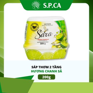 Sáp thơm phòng 2 tầng Sara 200g khử mùi đa năng hương Chanh & Sả - SPCa000107