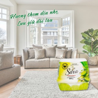 Sáp thơm phòng 2 tầng Sara 200g khử mùi đa năng hương Chanh & Sả - SPCa000107