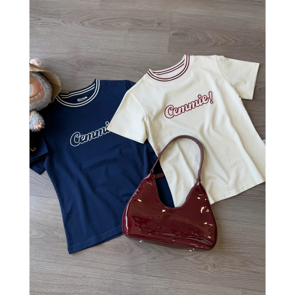 Áo Baby Tee CEMMERY Local Brand Chính Hãng Cemmie Baby Tee Vải Cotton 2 chiều Cổ Dệt Hình Thêu 3 Màu