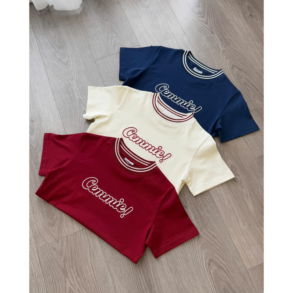 Áo Baby Tee CEMMERY Local Brand Chính Hãng Cemmie Baby Tee Vải Cotton 2 chiều Cổ Dệt Hình Thêu 3 Màu