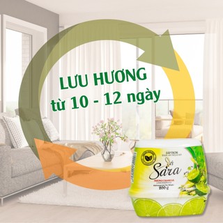 Combo 2 sáp thơm phòng 2 tầng Sara 200g khử mùi đa năng hương Chanh & Sả - SPCa000109