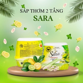 Combo 2 sáp thơm phòng 2 tầng Sara 200g khử mùi đa năng hương Chanh & Sả - SPCa000109