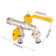 1/2" 2 vòi 1 chiều máy giặt/bể bơi 2 đầu ra 2 công tắc vòi
