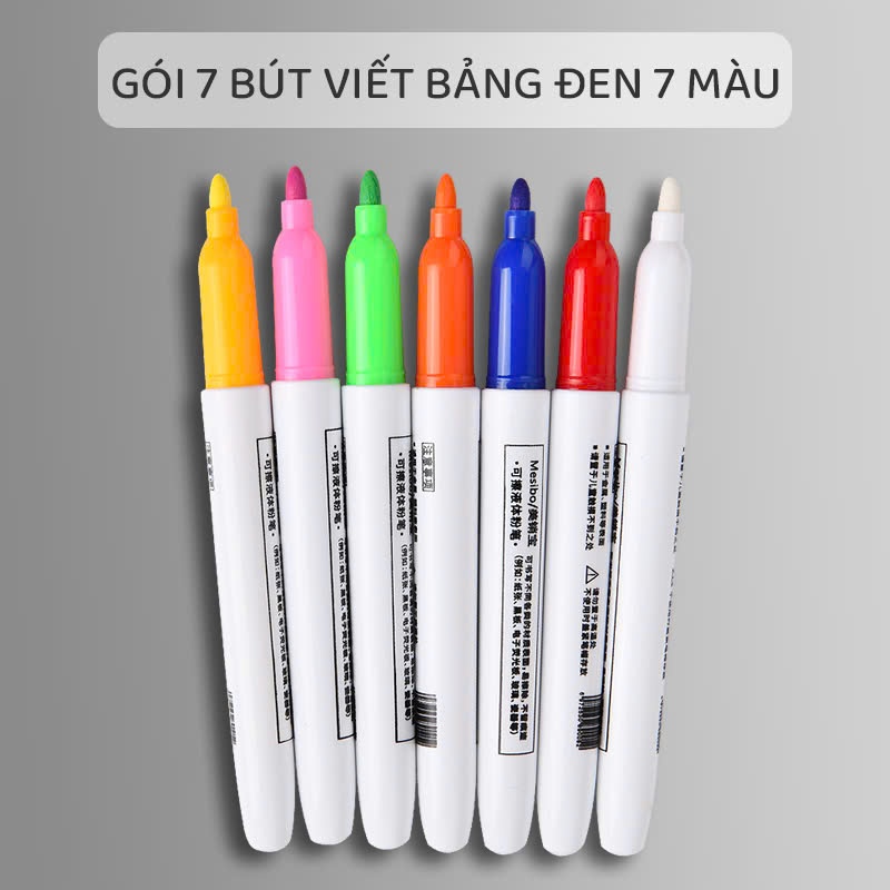 Set 7 Bút Huỳnh Quang Viết Menu Quảng Cáo Màu Sắc Tươi Sáng Dễ Dàng Tẩy Xóa
