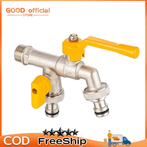 1/2" 2 vòi 1 chiều máy giặt/bể bơi 2 đầu ra 2 công tắc vòi