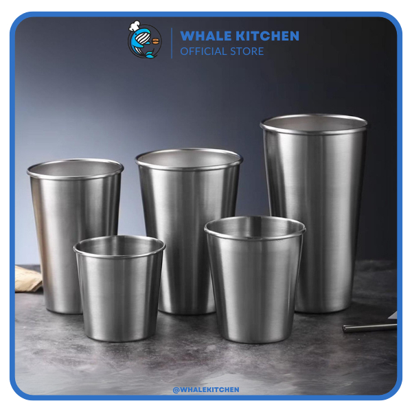 Ly inox trơn Hàn Quốc 304 Whale Kitchen đơn giản, sang trọng và an toàn ...