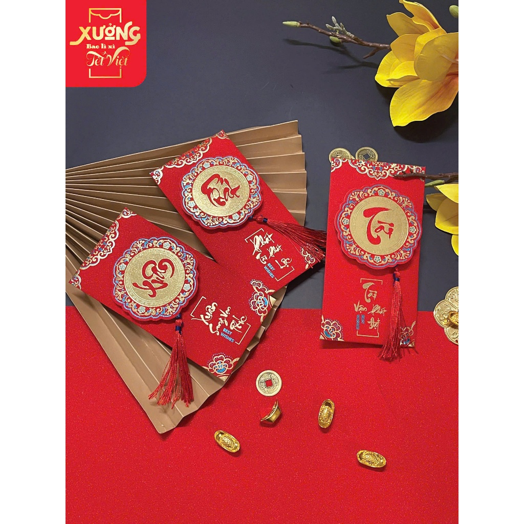 Lì Xì Đỏ Lì Xì Năm Mới Siêu Xuân Phát Tài Phúc Lộc Thọ Bao Lì Xì Tết Mừng Năm Mới Lì Xì Đỏ - Đồ Chơi Cho Bé PUKAPI
