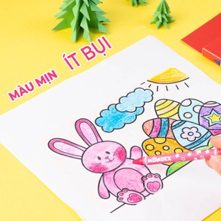 Bút Sáp Màu Vịt Lướt Ván MONDEZ 12-24 Chiếc, Bám Giấy Tốt Cho Bé Tập Tô M50004/M50005/M50006