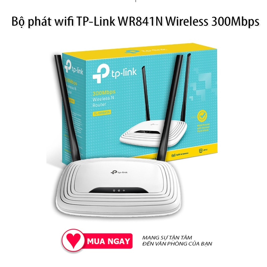 Bộ phát Wifi router TP-Link WR841N, Router Wi-Fi Chuẩn N Tốc Độ 300Mbps ...