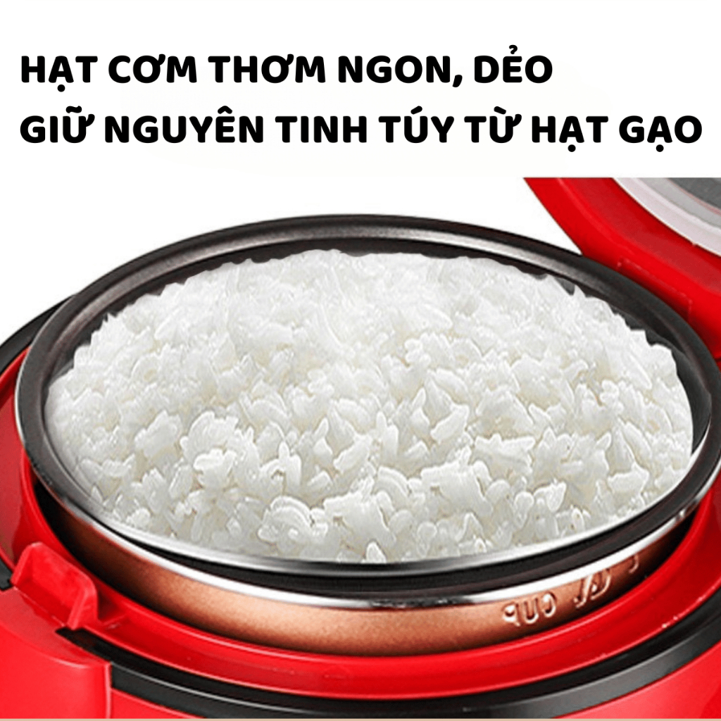 Nồi cơm điện SRAPP dung tích 1,8L công suất 700W nấu cơm cực nhanh, nồi chống dính 3 lớp cực dày dặn