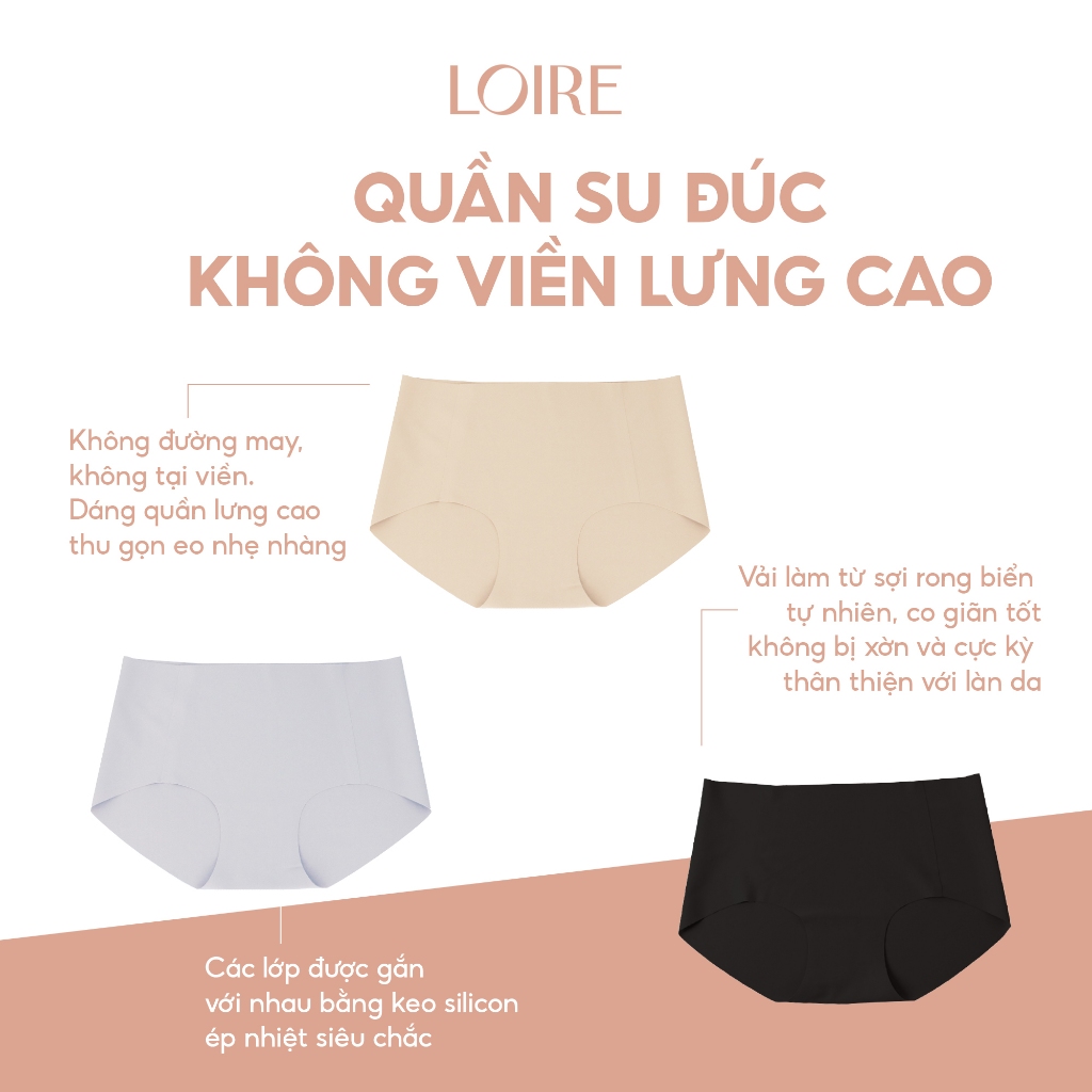 Quần Lót Su Đúc Cao Cấp Lưng Cao Không Đường May Không Hằn Viền Khi Mặc Loire QSD08