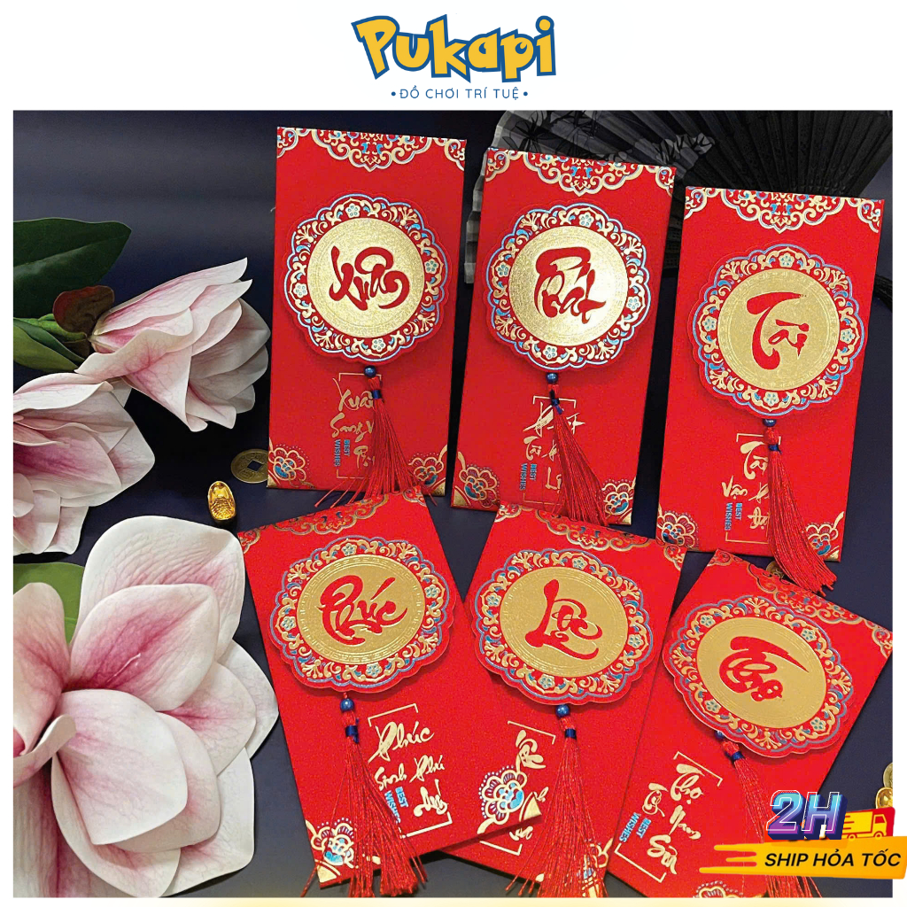 Lì Xì Đỏ Lì Xì Năm Mới Siêu Xuân Phát Tài Phúc Lộc Thọ Bao Lì Xì Tết Mừng Năm Mới Lì Xì Đỏ - Đồ Chơi Cho Bé PUKAPI