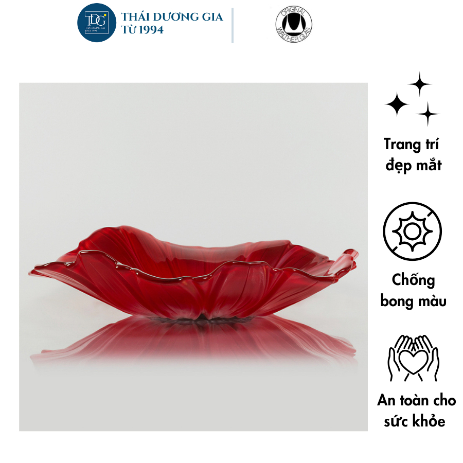 Đĩa Thủy Tinh Walther-Glas Susanna Red Black – 1400162 | Thái Dương Gia