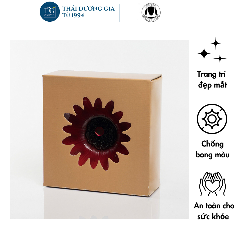 Bát, Đĩa thủy tinh màu đỏ Walther-Glas Susanna Red Black – 1400161 | Thái Dương Gia