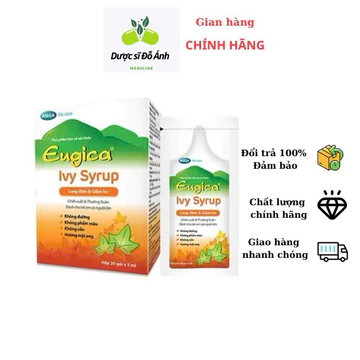 Siro thảo dược cao lá thường xuân hỗ trợ long đờm, giảm ho EUGICA IVY SYRUP ( Chính Hãng ).Hộp 20 gói x 5ml