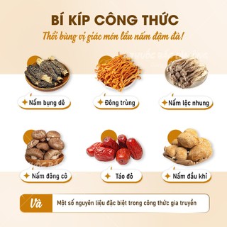 Set Lẩu nấm 150g, nấm hầm canh dưỡng sinh, set hầm siêu nấm, thơm ngon, bổ dưỡng - Thuốc Bắc Lãn Ông