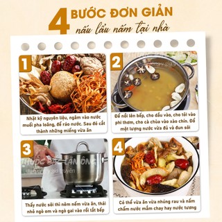 Set Lẩu nấm 150g, nấm hầm canh dưỡng sinh, set hầm siêu nấm, thơm ngon, bổ dưỡng - Thuốc Bắc Lãn Ông