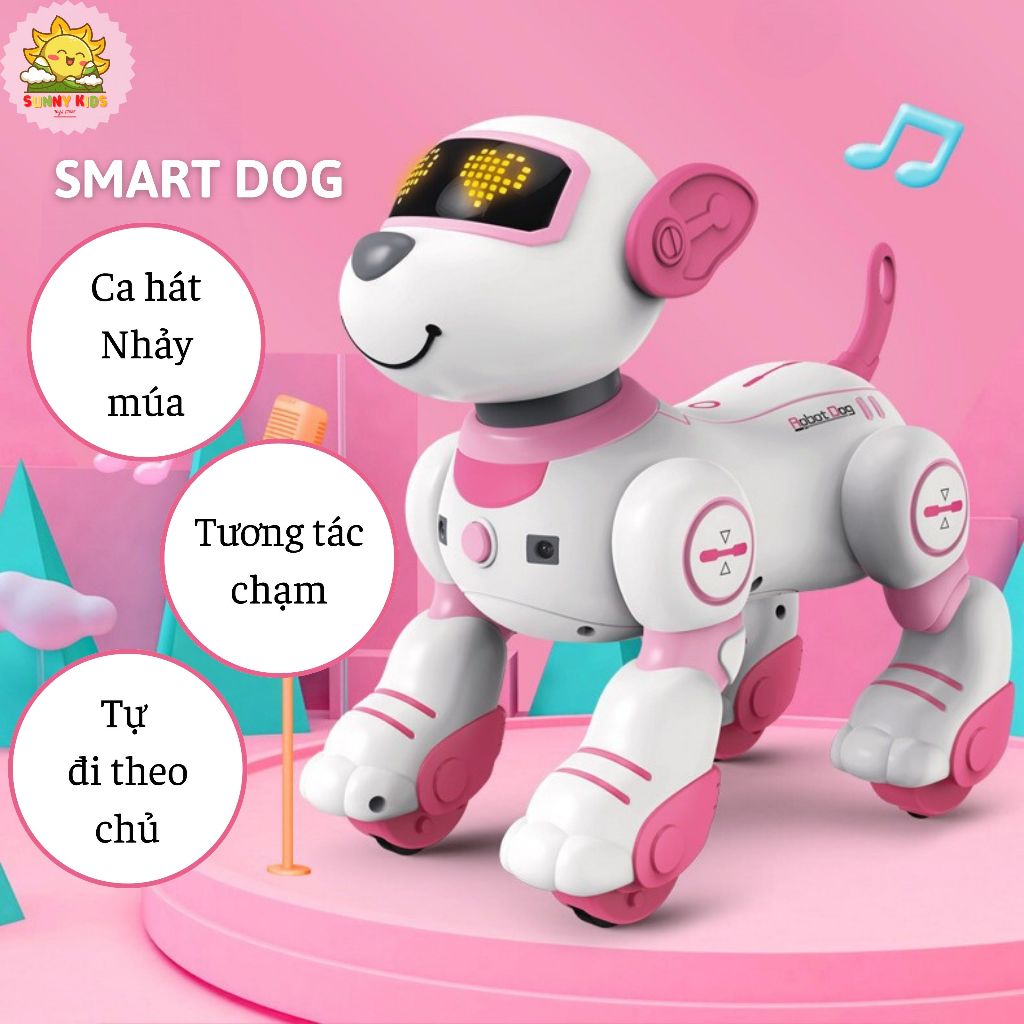 Chó Robot Màu Hồng Cho Bé Gái JJRC 1533, Đồ Chơi Robot Thông Minh Điều ...