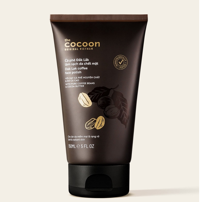 Tẩy da chết Cocoon Chiết xuất cà phê Đắk Lắk, cấp ẩm cho da, giúp da mềm mịn- Tẩy Da Chết cho mặt, cho body