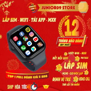 Đồng Hồ Thông Minh JUNIOR09 WATCH PREMIUM, Lắp Sim 4G Nghe Gọi - Định vị, Kết nối Wifi, Lướt Web Mạng XH