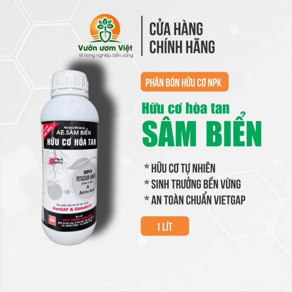 Phân bón SÂM BIỂN - thành phần sinh học, chuẩn Vietgap, cây xanh tốt tự nhiên, khỏe mạnh bền vững
