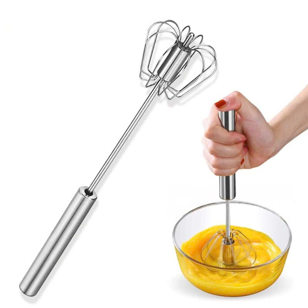 Cây Đánh Trứng Bằng Thép Không Gỉ Cây Đánh Trứng Inox Mini Cầm Tay Có Trục Xoay Bán Tự Động