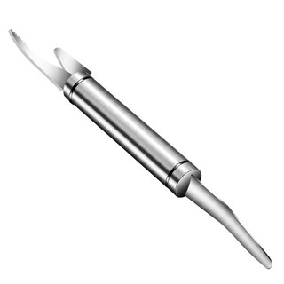 Dụng Cụ Lột Bóc Vỏ Tôm Inox, Lấy Chỉ Tôm Kèm Dao Làm Lòng Gà Vịt, Mổ Cá Cạo Vảy Đa Năng