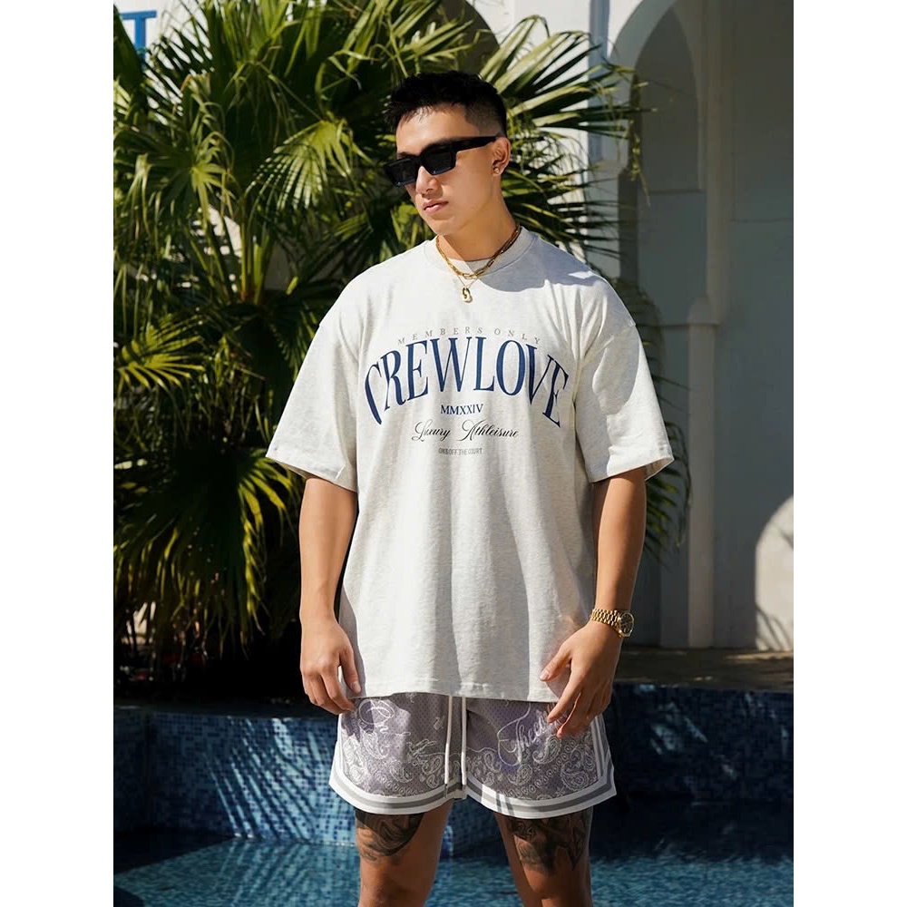 Áo thun Stee Cổ tròn CREWLOVE Localbrand ICVCVNI Unisex Menwear Cotton