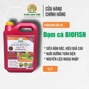 Phân bón ĐẠM CÁ BIOFISH - siêu đậm đặc, hiệu quả cao, dinh dưỡng tự nhiên cho cây trồng - 5 Lít