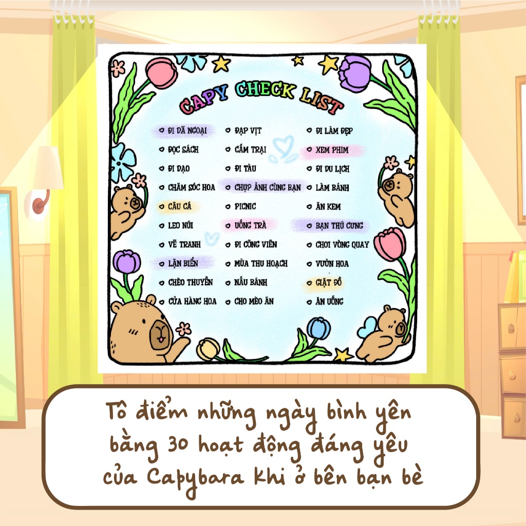 Ảnh Sách Tô màu  Capybara & Ngôi nhà hạnh phúc 3