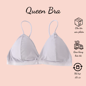 Áo ngực bra 2 dây mảnh, Áo Bralette dây nhỏ dễ thương, Áo bra cao cấp AB031, Queennga