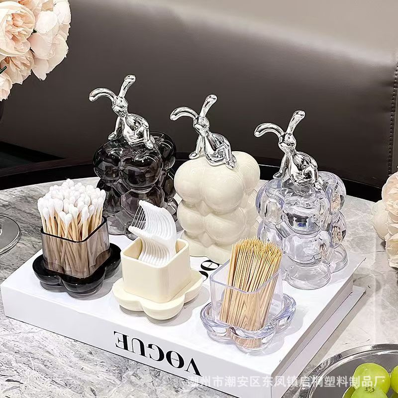 Hộp Đựng Tăm Xỉa Răng Hình Đám Mây Nắp Thỏ Trang Trí Sang Trọng