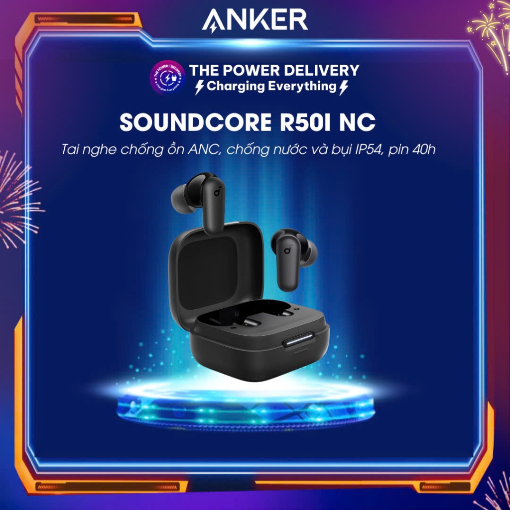 Tai nghe Bluetooth Soundcore R50i NC (P30i) chống ồn ANC, chống nước và bụi IP54, pin 40 giờ - A3959 | BigBuy360 - bigbuy360.vn